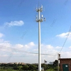 2 Platforms 6 Communication Antennas Mounted Steel Mono Pole Self Supporting